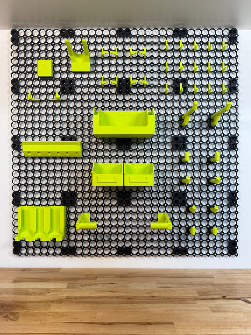 Multiboard Starter Kit - 16 Tile Modular Wall mounted Tool Organization System